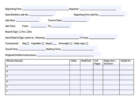 12 Job Sheet Template Examples To Download Sample Templates