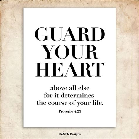 Guard Your Heart Pdf Printable Scripture Typographical Poster 8x10in Bible Verse Etsy