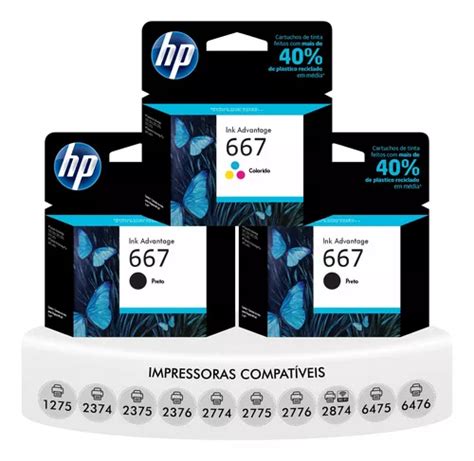 Kit Cartucho Hp Preto Color Original Frete Gr Tis