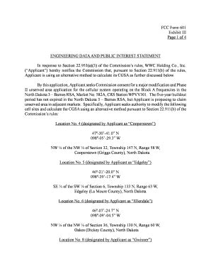 Fillable Online Fcc Form Exhibit Iii Page Of Engineering Data