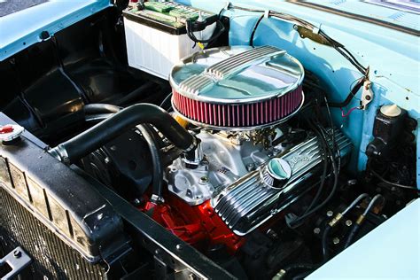 1955 Chevy Bel Air Engine Photograph By Dennis Coates Pixels