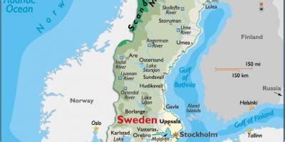 Sweden map - Maps Sweden (Northern Europe - Europe) - Geography