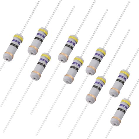 Uxcell 100pcs 47 Ohm Resistor 1w 5 Tolerance Carbon Film Resistors