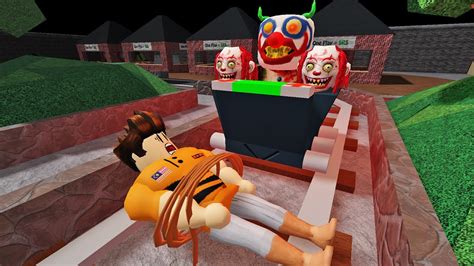 Badut Jahat Nak Bunuh Horangi Escape The Theme Park Obby Roblox