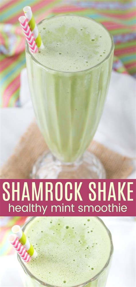 Healthy Shamrock Shake Naturally Green Mint Smoothie