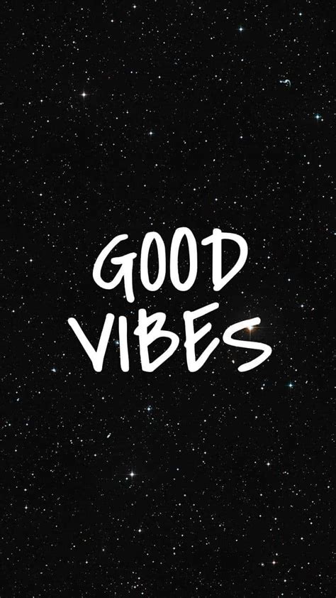 Download Good Vibes - A Black Background With The Words Written On It ...