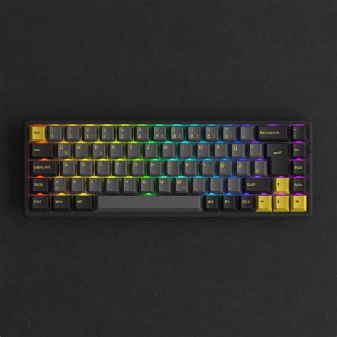 Akko B Plus Black Gold Iso De Uk Nordic Layout Rgb Hot Swap Wireless Mechanical Gaming