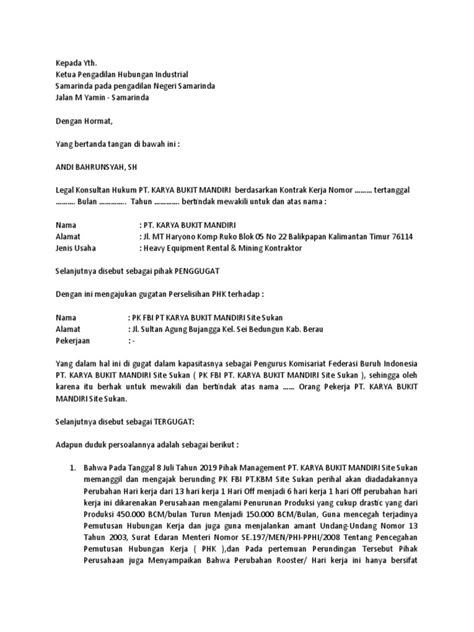 Draft Gugatan Ke Phi Edit Pdf