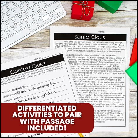 Santa Claus Differentiated Reading Comprehension Passage Made By Teachers