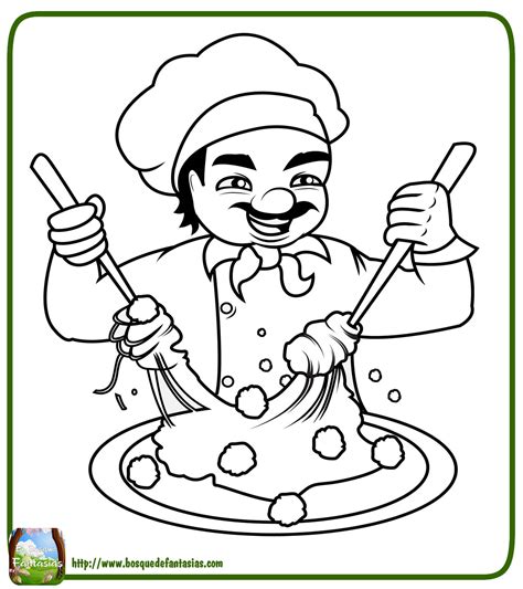 99 Dibujos De Cocineros Y Chefs ® Imágenes Para Colorear