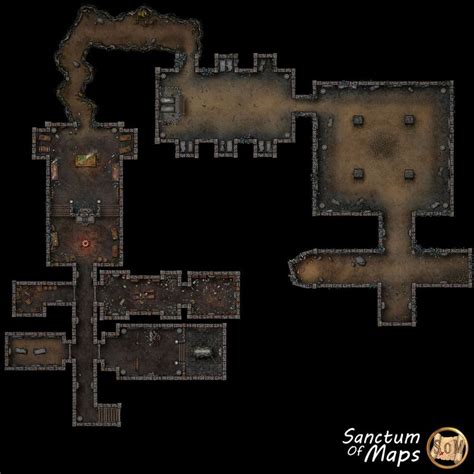 Dark Crypt Battle Map Dnd Battle Map Dandd Battlemap Dungeons And