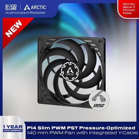 Arctic P14 Slim PWM PST Case Fan 140 Mm With PWM Sharing Technology