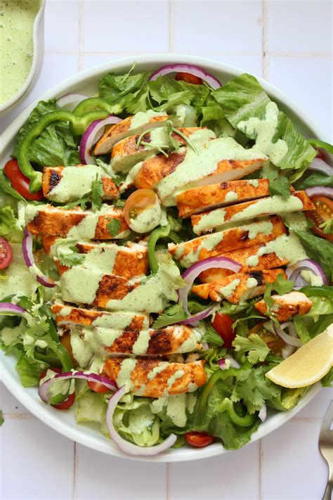 Chicken Tikka Salad with Chutney Ranch Dressing