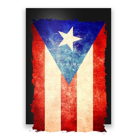 Vintage Puerto Rico Flag Poster Teeshirtpalace