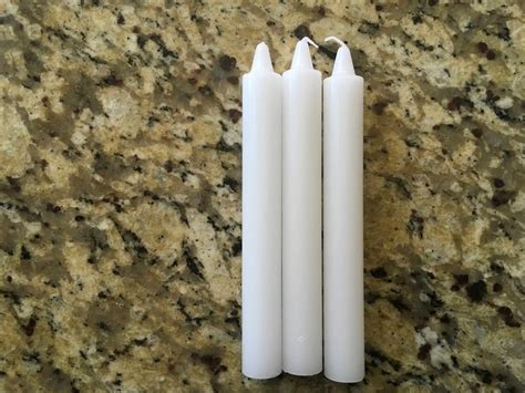 Plain White Candles Velas Blancas Simples Etsy