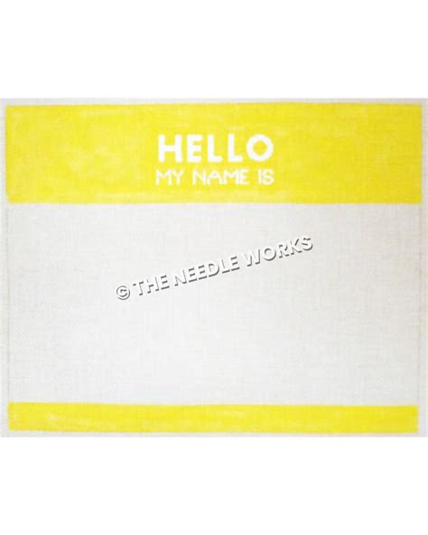 "Hello My Name Is" Yellow – The Needle Works