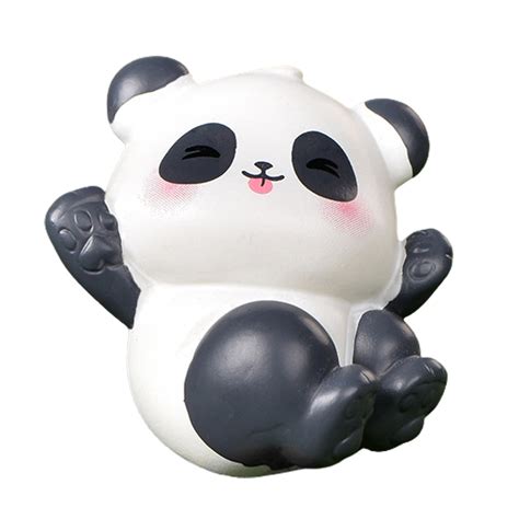 Farfi Delicate Panda Figurine Cartoon Casting Resin Adorable Panda