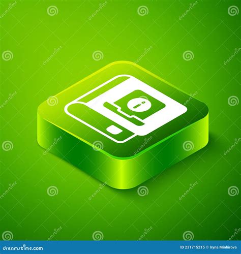 Icono De Manual De Usuario Isométrico Aislado En Fondo Verde Guía De