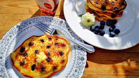 Blueberry Pancakes Fluffy And Light Easy Recipe Youtube