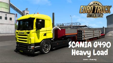 ETS2 SCANIA G 490 Heavy Load 51 Tons Concrete Beams Burgas To