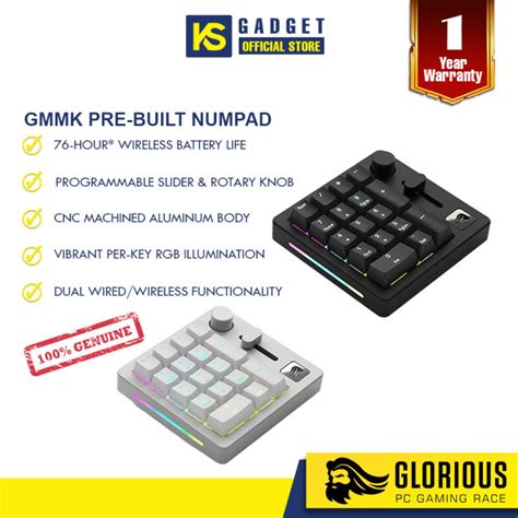 Glorious GMMK Pre Built Numpad KEYBOARD BLACK WHITE Lazada