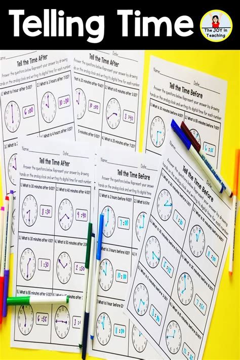 Telling Time Worksheet Etsy Telling Time Worksheets Time