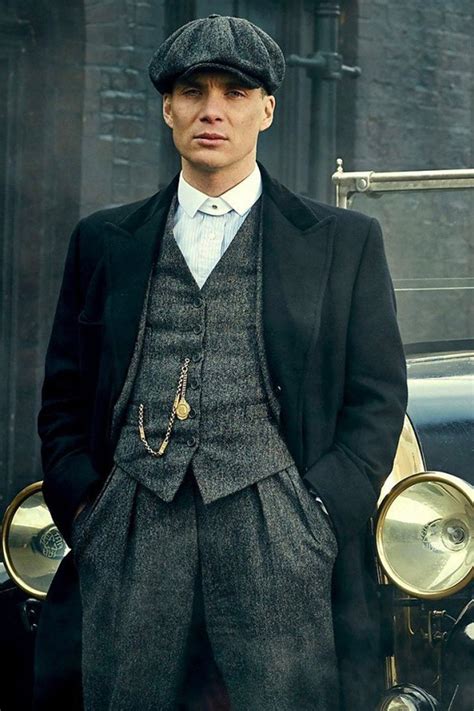 Mens Peaky Blinders Costume Thomas Shelby Grey 3 Piece Suit With Black Alligatorwarehouse