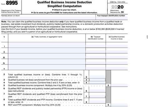 Irs Form 8995 Walkthrough Qbi Deduction Simplified 57 Off