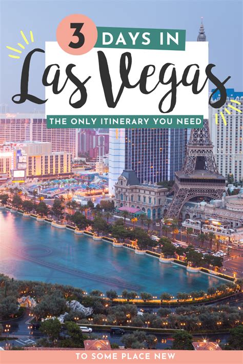 Perfect Las Vegas Itinerary 3 Days How To Spend 3 Days In Las Vegas Las Vegas Itinerary Las