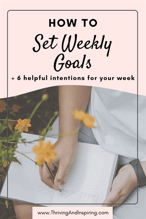 76 Weekly Goals Examples 6 Intentions For Better Focus