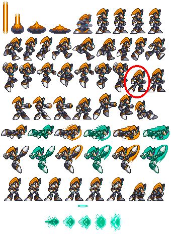 Bass (Megaman 7 pose) sprites in 32-bit by kensuyjin33 on DeviantArt