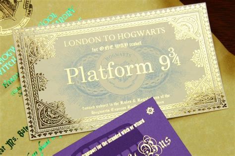 Gorgeous Hogwarts Express Train Ticket by Platfrm9andThreeQrts