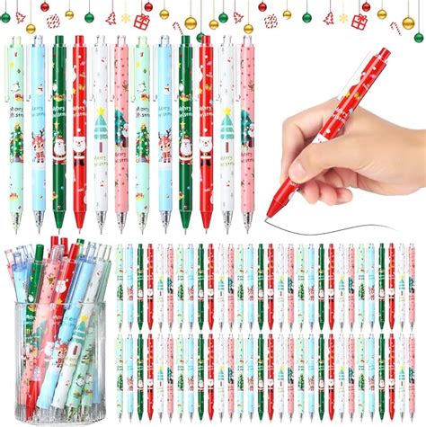 Amazon Yeaqee Christmas Pens Christmas Retractable Ballpoint Pens