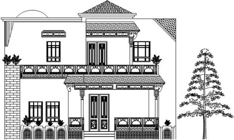 front elevation design autocad file cadbull front elevation