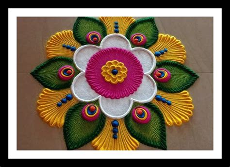 20+ Diwali Rangoli Designs 2024 for School Students - Easy and Simple Designs for Deepavali