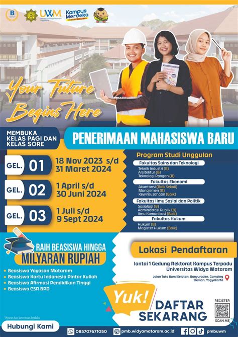 Brosur PMB Universitas Widya Mataram Yogyakarta