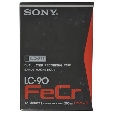 Sony Elcaset Lc 90 Fecr Chrome Cassette Tapes Retro Style Media