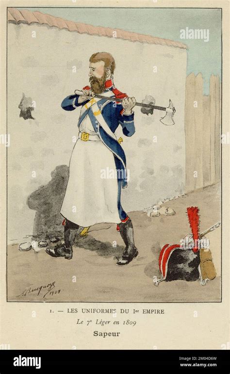 uniformes du 1er Empire sapeur du 7e régiment d infanterie légère en