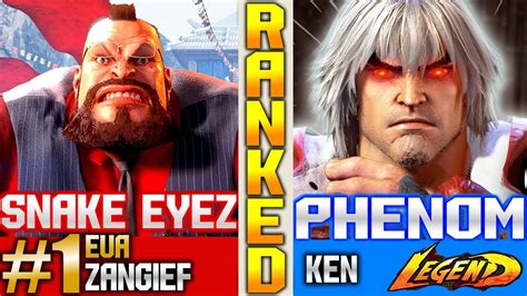 SF6 Zangief Snake Eyez Vs Phenom Ken Rankeds High Level YouTube