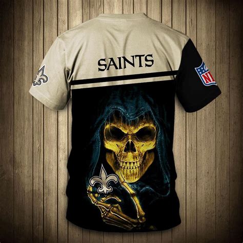 20 Sale Off New Orleans Saints Mens T Shirts 3d Hand Skull Short