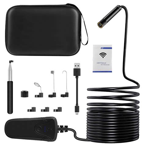 Endoscópio Sem Fio 2 0 Megapixels HD WiFi Borescope Inspeção À Prova D