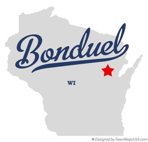 Map of Bonduel, WI, Wisconsin