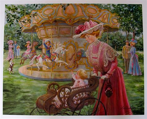 Lithograph Print Belle Epoque Lithography Fair Grounds Lee Riding