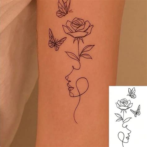 1pc Waterproof Sweatproof Washable Temporary Tattoo Sticker Pvc