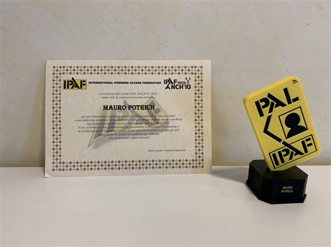 Mauro Potrich riceve un importante riconoscimento da IPAF - CTE