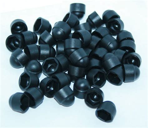 M Mm Pcs Black Plastic Dome Hex Head Bolt Nut Protection Caps