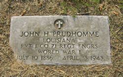 John Haywood Prudhomme 1886 1943 Memorial Find A Grave