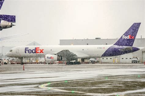 Fedex 757 200f C Fmeu In Snow Stanley Ip Yyz Weekend Planes Spotter