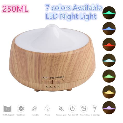 Ml Aromatherapy Essential Oil Diffuser Wood Grain Ultrasonic Cool