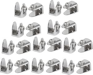 sourcing map 20Stk 6mm 9mm dicke Legierung Halbkreis Form für Glas